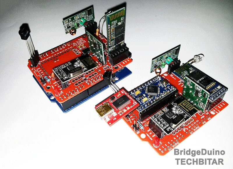 BridgeDuino Shield and ProMini